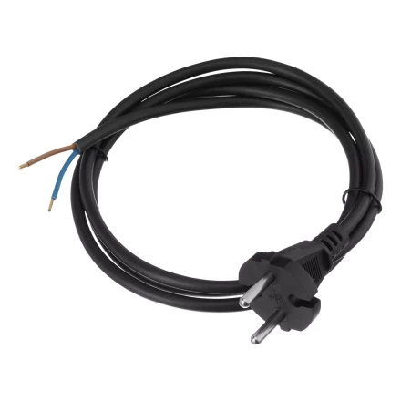 Шнур сетевой Denzel Energy Series, ПВС, 1,5 м, 2 x 1 мм, с неразборной вилкой, черный, 3 м, 37661 купить в Новом Уренгое