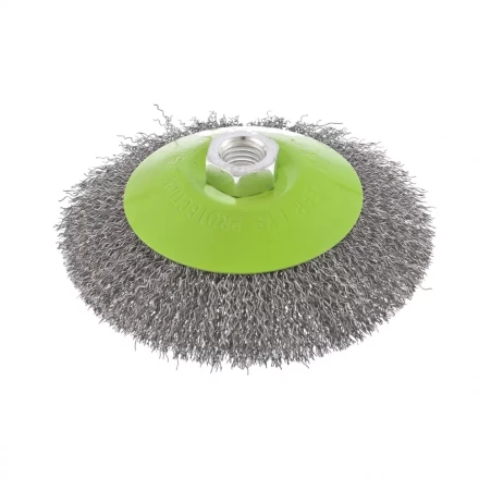 Щетка для УШМ 125 мм М14 &quot;тарелка&quot; витая проволока СИБРТЕХ 746167 купить в Новом Уренгое