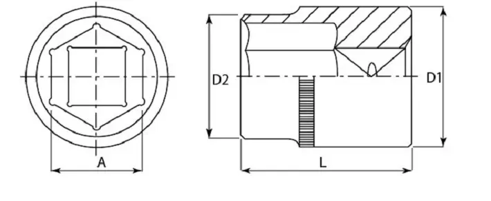 Головка торцевая 3/8"DR 22 мм S04H3122 Jonnesway 48023 купить в Новом Уренгое