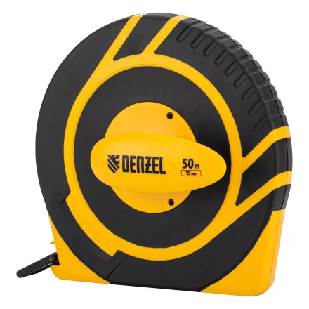 Рулетка геодезическая 50 м х 15 мм  Denzel 31292, закрытый корпус, фиберглассовая лента купить в Новом Уренгое