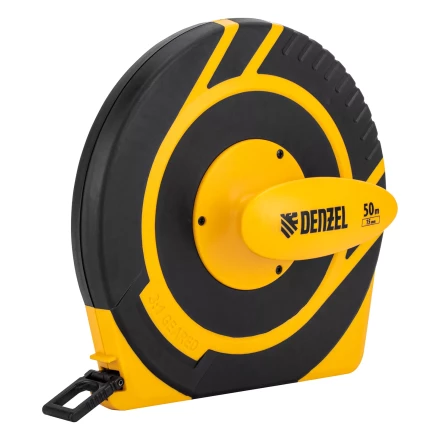 Рулетка геодезическая 50 м х 15 мм  Denzel 31292, закрытый корпус, фиберглассовая лента купить в Новом Уренгое
