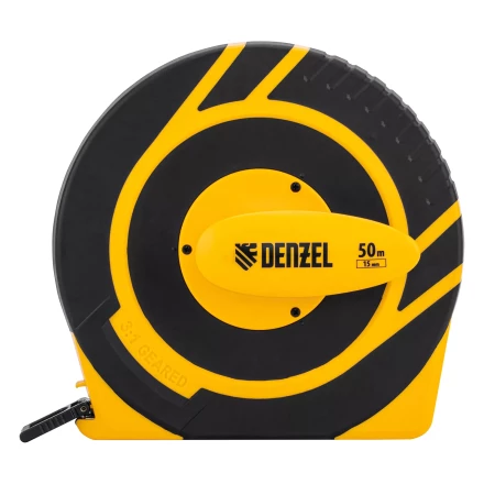 Рулетка геодезическая 50 м х 15 мм  Denzel 31292, закрытый корпус, фиберглассовая лента купить в Новом Уренгое