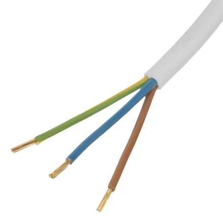 Шнур сетевой Denzel Energy Series, ПВС, 1,5 м, 3 x 1 мм, с неразборной вилкой, белый, 3 м, 37662 купить в Новом Уренгое