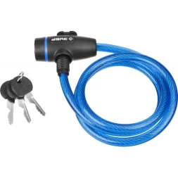 Замок ЗУБР "ПРОФЕССИОНАЛ", тросовый, 3 ключа в комплекте, длина троса 1200мм, d 10мм 37261-120