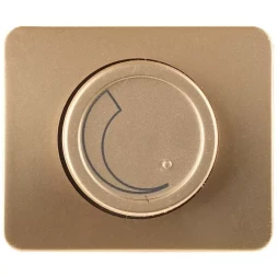 Диммер СВЕТОЗАР "ГАММА" без вставки и рамки, цвет золотой металлик, 60-800Вт SV-54142-GM