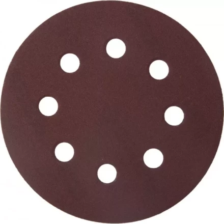 Круг шлифовальный ЗУБР &quot;МАСТЕР&quot; универсальный, из абразивной бумаги на велкро основе, 8 отверстий, Р320, 115мм, 5шт 35560-115-320 купить в Новом Уренгое