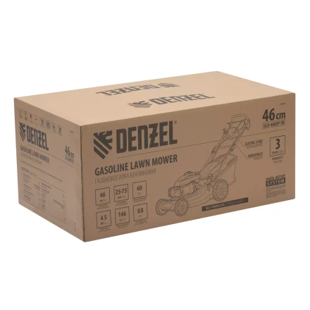 Газонокосилка бензиновая Denzel GLD-460SP-VE, 146 см3, шир. 46см, привод, вариатор, эл.старт, 60 л (58809) купить в Новом Уренгое