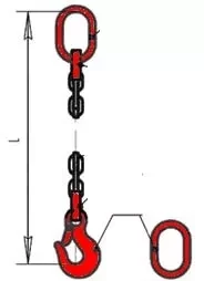 Строп цепной одноветвевой 1СЦ 12.5 т  L=4 м  8 кл купить в Новом Уренгое