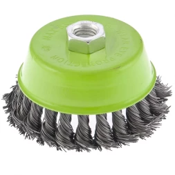 Щетка для УШМ 125 мм М14 "чашка" крученая металлическая проволока СИБРТЕХ 746277