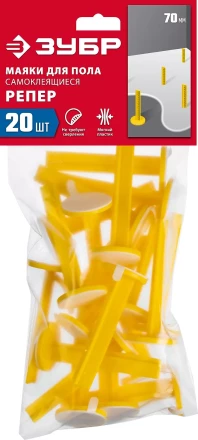 ЗУБР РЕПЕР, 70 мм, 20 шт, маяки для пола самоклеящиеся (301616-20) купить в Новом Уренгое