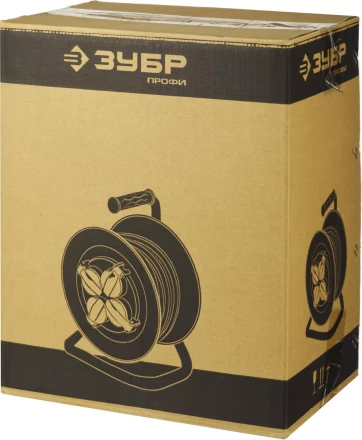 Удлинитель ЗУБР &quot;ПРОФИ&quot; на металл катушке, КГ 3х1,5кв мм, морозостойкий, 4 гнезда, IP44, макс мощность 3500Вт, 30м 55085-30 купить в Новом Уренгое