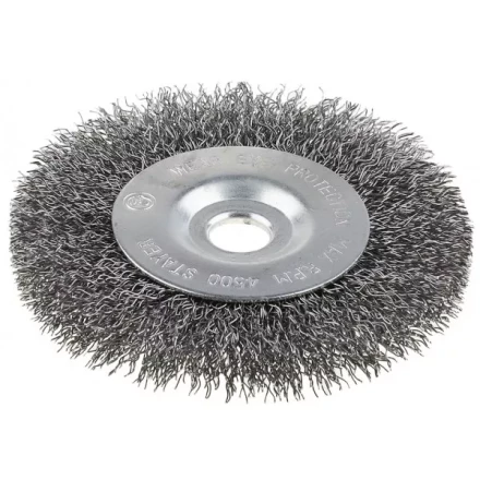 Щетка STAYER дисковая для точильно-шлифовального станка, витая сталь 0,3мм, 175/12,7/16мм 35185-175 купить в Новом Уренгое