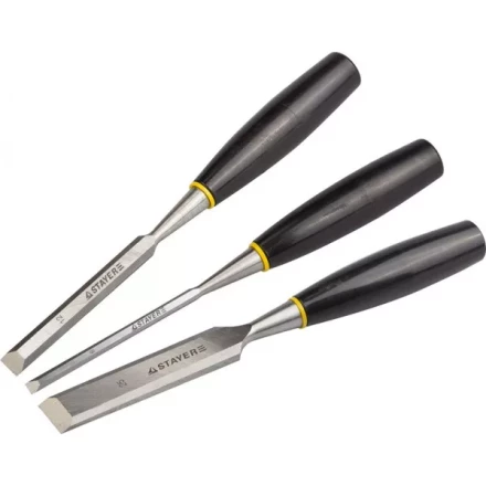 Набор стамесок с пластмассовой ручкой, 6/12/25мм, 3шт, STAYER 1820-H3 купить в Новом Уренгое