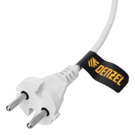 Шнур сетевой Denzel Energy Series, ПВС, 3 м, 2 x 1 мм, с неразборной вилкой, белый, 3 м, 37664 купить в Новом Уренгое
