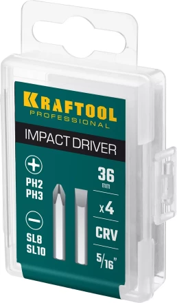 Биты для ударно-поворотных отверток KRAFTOOL 25551 купить в Новом Уренгое