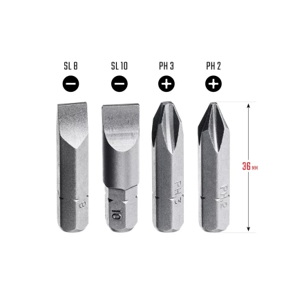 Биты для ударно-поворотных отверток KRAFTOOL 25551 купить в Новом Уренгое