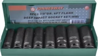Набор головок торцевых ударных глубоких 3/8"DR 10-19мм 8предметов  Jonnesway S03AD3108S 48506