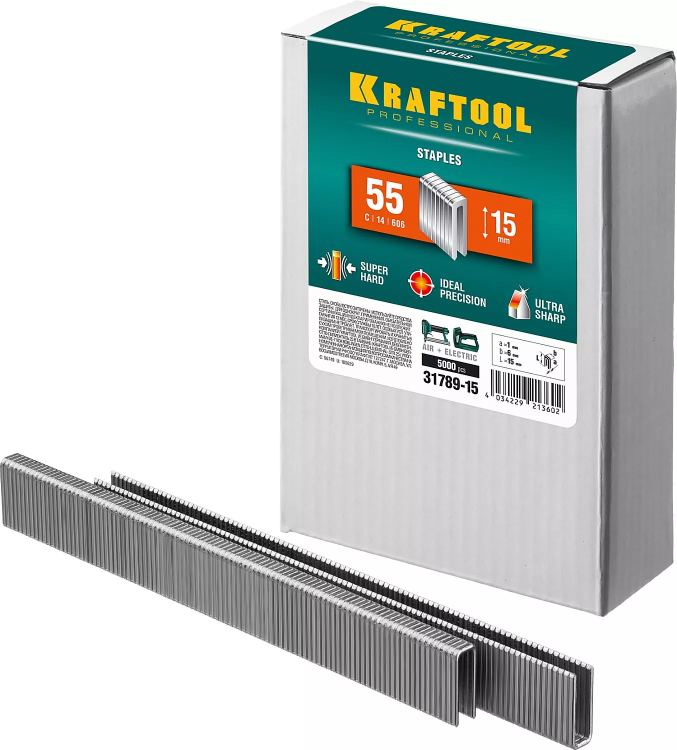 Скобы тип 18GA (55 / 90 / C) 5000 шт 31789-15 купить в Новом Уренгое