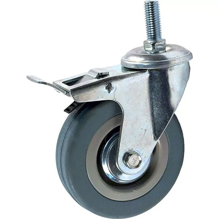 Аппаратное поворотное колесо с болтом  HITCH 75*20 резина серая SCtg93 (SZ084825) купить в Новом Уренгое