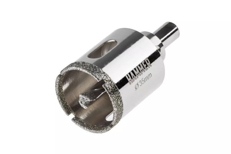 Коронка алмазная HAMMER Ф35мм HEX (DHS 35.0*65/5) купить в Новом Уренгое