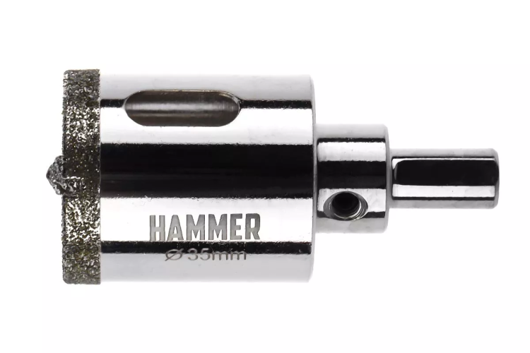 Коронка алмазная HAMMER Ф35мм HEX (DHS 35.0*65/5) купить в Новом Уренгое