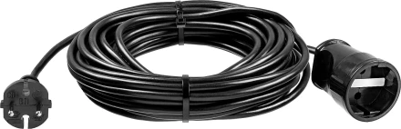 ЗУБР ПВС-207-Ш, ПВС, 2 x 0.75 мм2, 20 м, 2200 Вт, силовой удлинитель-шнур (55023-20) купить в Новом Уренгое