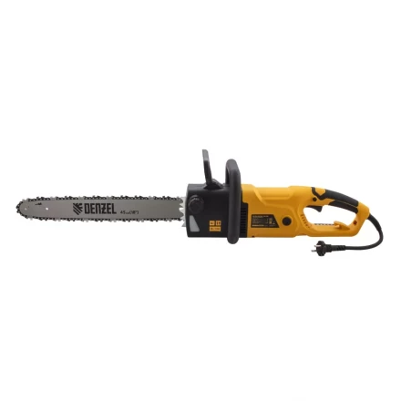 Пила цепная электрическая Denzel EDS-2200 2.2 кВт продольная шина 45 см шаг 3/8 паз 1.3 мм 62 звена 95619 купить в Новом Уренгое