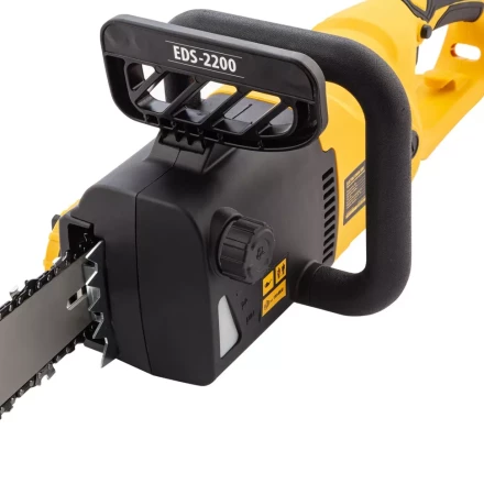 Пила цепная электрическая Denzel EDS-2200 2.2 кВт продольная шина 45 см шаг 3/8 паз 1.3 мм 62 звена 95619 купить в Новом Уренгое