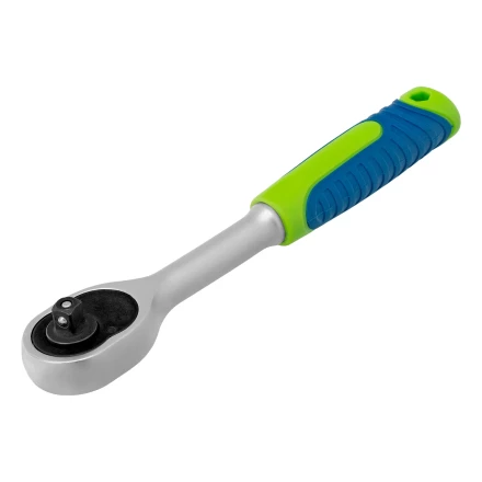 Ключ-трещотка 1/4&quot;, 45 зубьев, с быстрым сбросом, матовый хром Сибртех 14021 купить в Новом Уренгое