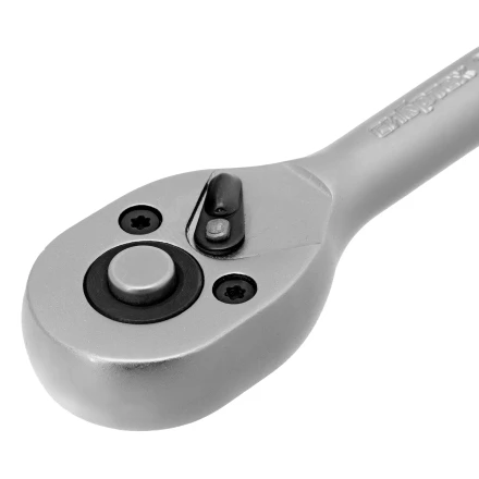 Ключ-трещотка 1/4&quot;, 45 зубьев, с быстрым сбросом, матовый хром Сибртех 14021 купить в Новом Уренгое