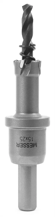 ТСТ коронка MESSER 15X25 с центрирующим сверлом и толкающей пружиной купить в Новом Уренгое