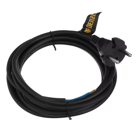 Шнур сетевой Denzel Energy Series, ПВС, 3 м, 2 x 1 мм, с неразборной вилкой, черный, 3 м, 37665 купить в Новом Уренгое