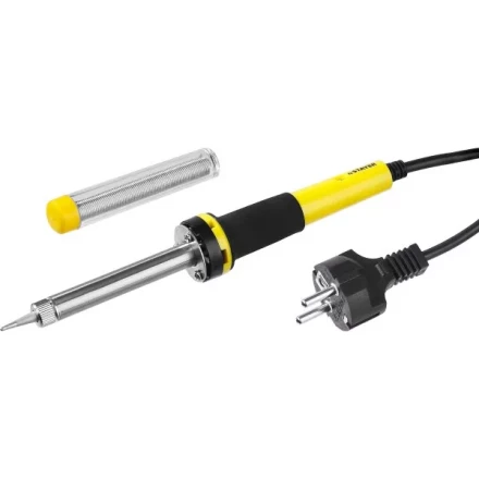 Паяльник с двухкомпонентной рукояткой и долговечным жалом, STAYER &quot;PROFI&quot; PROTerm, 55300-30, в комплекте (припой и подставка), 30 Вт, конус 55300-30 купить в Новом Уренгое