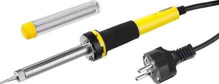 Паяльник с двухкомпонентной рукояткой и долговечным жалом, STAYER &quot;PROFI&quot; PROTerm, 55300-30, в комплекте (припой и подставка), 30 Вт, конус 55300-30 купить в Новом Уренгое