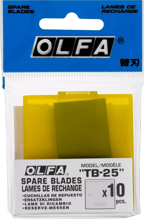Лезвие OLFA специальное, для скребка "TB-25", 4-х стороннее лезвие с 3-мя типами режущей кромки, 25 мм / 10 шт OL-TB-25 купить в Новом Уренгое