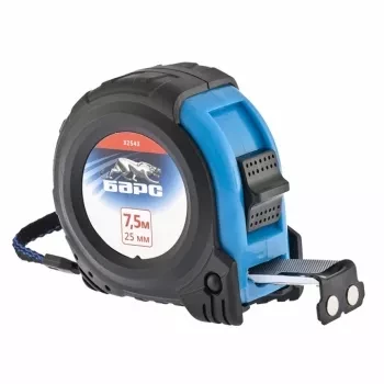 Рулетка 7,5 м х 25 мм БАРС Вектор утолщенное полотно магнитный зацеп обрезиненный корпус 32543 купить в Новом Уренгое