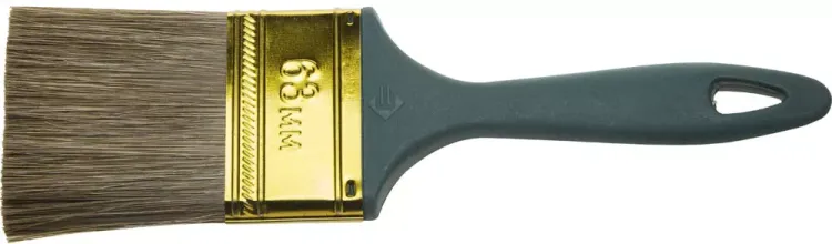 Кисть ЗУБР "КП-14" плоская, смешанная щетина, пластмассовая рукоятка, 63мм 4-01014-063 купить в Новом Уренгое