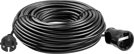 ЗУБР ПВС-207-Ш, ПВС, 2 x 0.75 мм2, 30 м, 2200 Вт, силовой удлинитель-шнур (55023-30) купить в Новом Уренгое