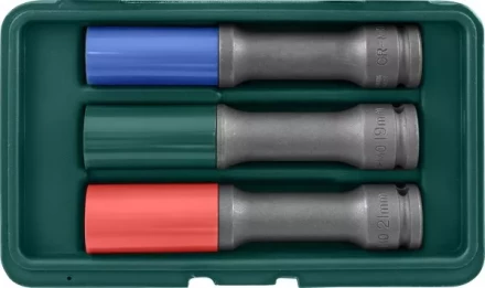 Набор головок торцевых ударных тонкостенных для дисков 1/2&quot;DR 17-19-21мм Jonnesway S18AD4103S 48851 купить в Новом Уренгое