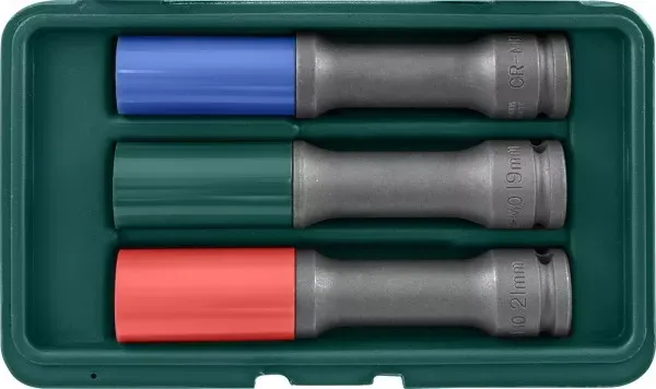 Набор головок торцевых ударных тонкостенных для дисков 1/2"DR 17-19-21мм Jonnesway S18AD4103S 48851 купить в Новом Уренгое