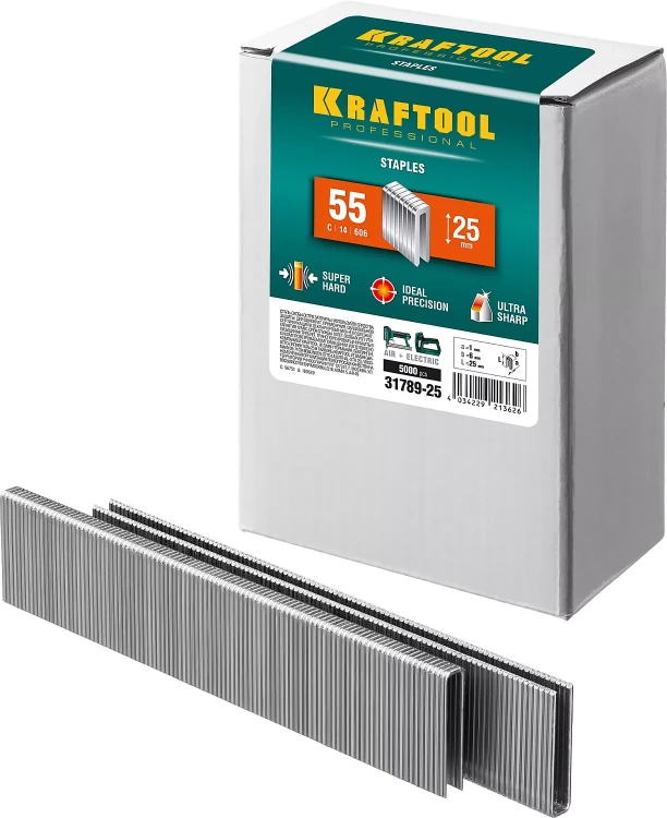 Скобы тип 18GA (55 / 90 / C) 5000 шт 31789-25 купить в Новом Уренгое