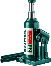 Домкрат гидравлический бутылочный "Double Ram", сварной, телескопический, 2т, 170-380мм, KRAFTOOL 43463-2 43463-2