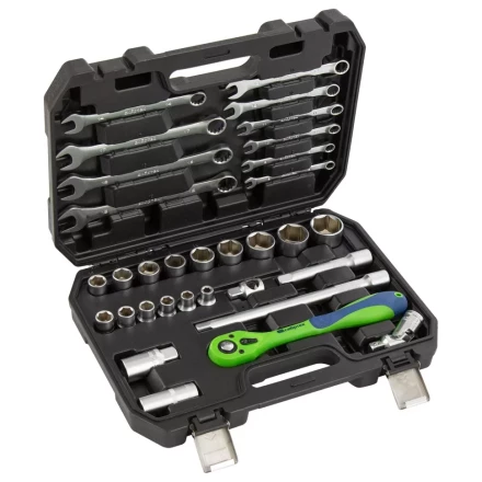 Набор инструментов 32 предмета, CrV, 1/2&quot; Сибртех 13527 купить в Новом Уренгое