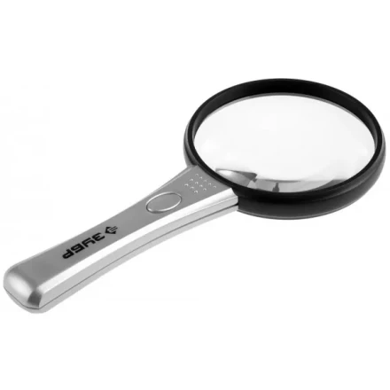 Лупа ЗУБР &quot;МАСТЕР&quot;, светодиодная подсветка, 3-х/4-х кратное увеличение, диаметр линзы 90мм 40541-90 купить в Новом Уренгое