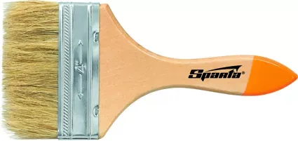 Кисть плоская Slimline 4" (100 мм) натуральная щетина деревянная ручка  SPARTA 824455 купить в Новом Уренгое