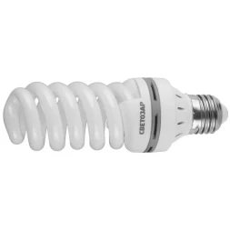 Энергосберегающая лампа СВЕТОЗАР "ЭКОНОМ" спираль,цоколь E27(стандарт),Т3,теплый белый свет(2700 К), 8000час, 25Вт(125) 44352-25_z01