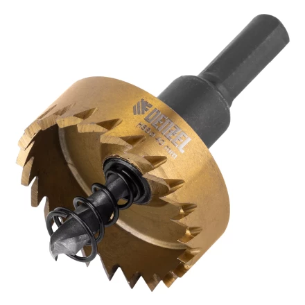 Коронка по металлу HSS, 40 мм, нитридтитановое покрытие Denzel 724112 купить в Новом Уренгое