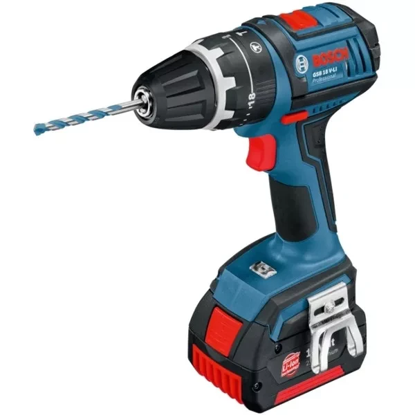 Дрель-шуруповерт аккумуляторная BOSCH GSR 18 V-Li (0.601.866.100) кейс купить в Новом Уренгое