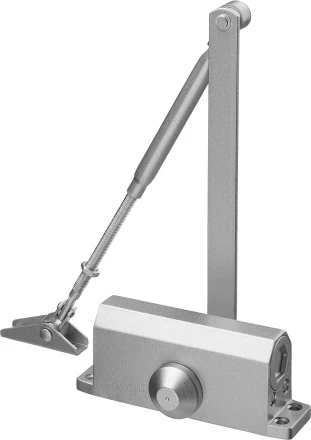 Доводчик дверной STAYER, для дверей массой до 40 кг, цвет серебро 37915-50 купить в Новом Уренгое