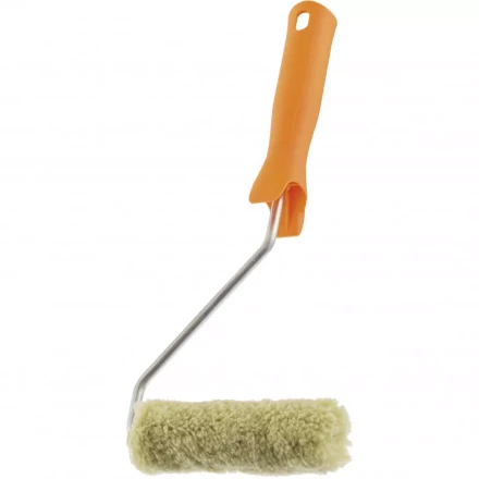 Мини-валик в сборе &quot;Фасадные работы&quot; 110 мм ворс 12 мм D 16 мм D ручки 6 мм полиакрил полиэстер Сибртех 80588 купить в Новом Уренгое